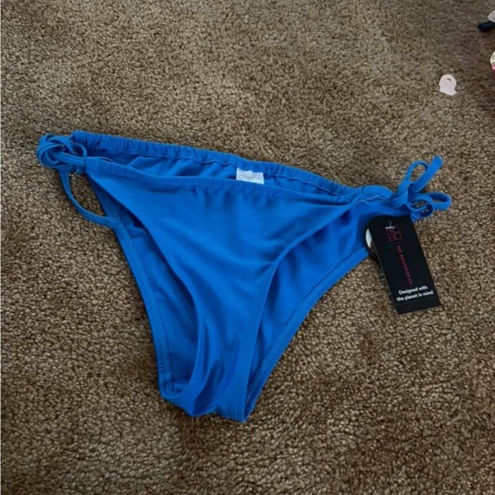 No Boundaries Bright Blue Bikini Bottom